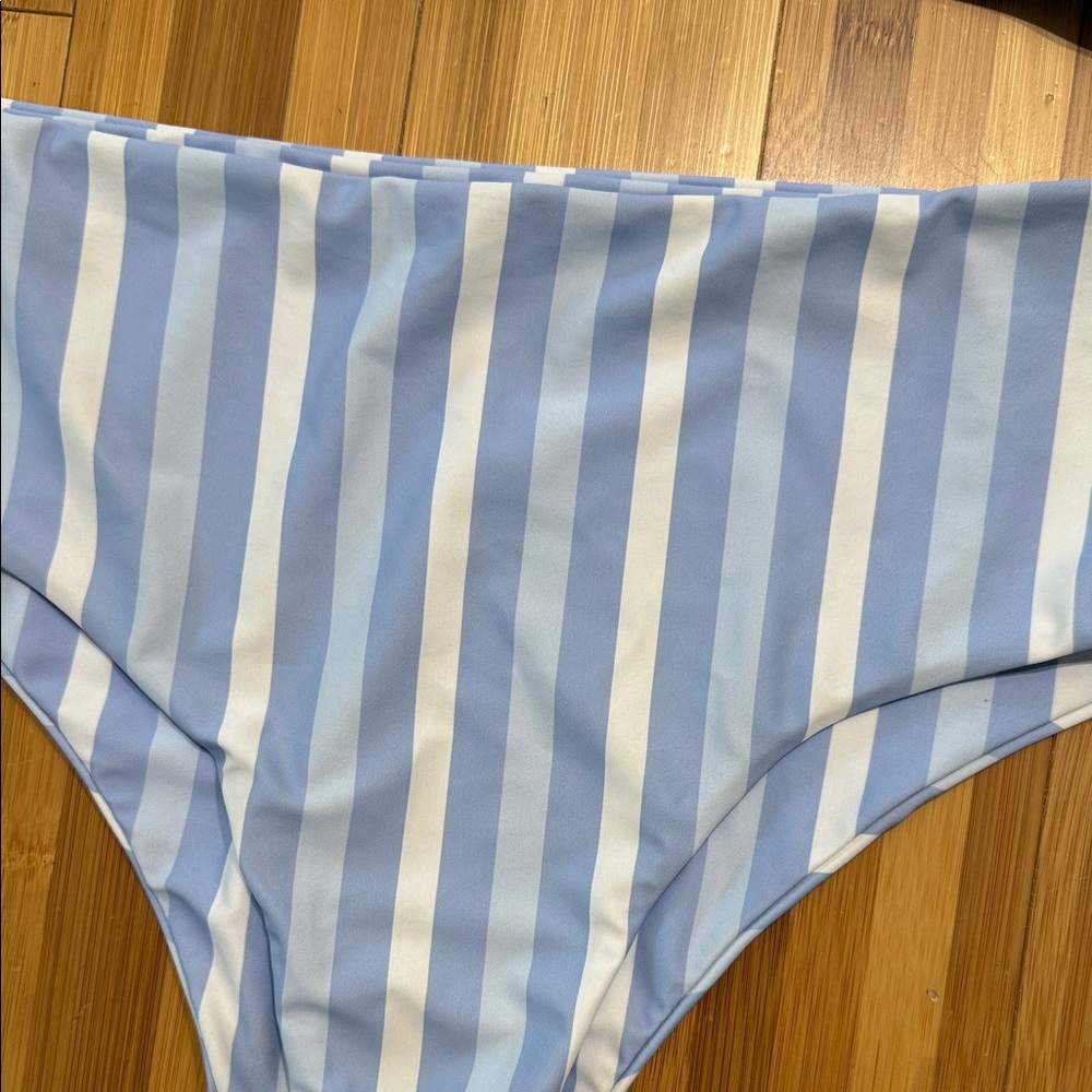 Blue Striped Bikini Set - Picture 2 of 3